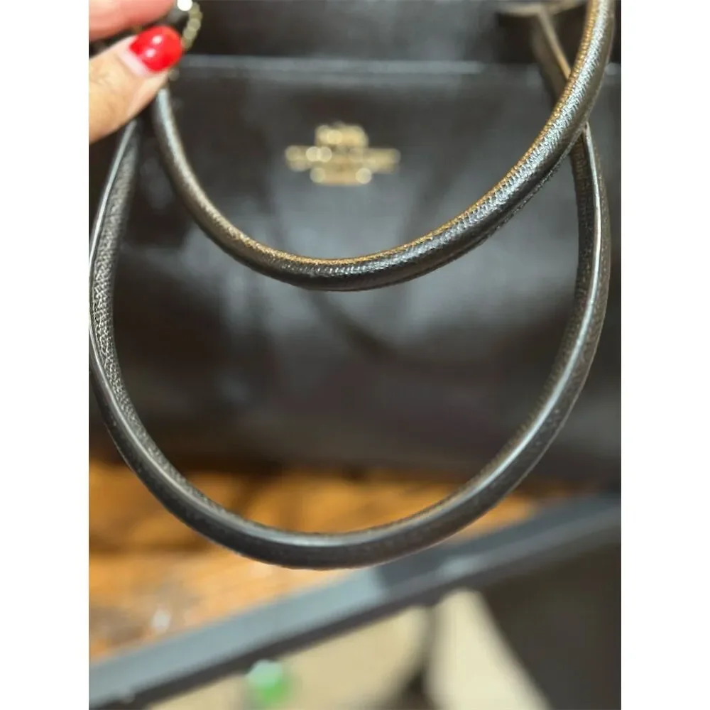 Coach Casey Women's Black Leather Tote Bag - Picture 6 of 15